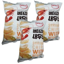 버터갈릭 새우칩 155g x 3개 봉지스낵 사무실탕비실 회사간식 회의실과자, 1개