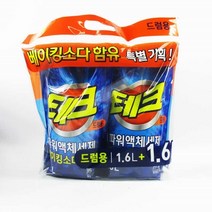 엘지 테크 드럼용 액체 1.6L+1.6L X 3 액체세제/드럼세탁기세제/빨래세제/주방세제/섬유유연제/드럼세제/대용량액체세제/가루세제/퍼실세제/천연세탁세제, 단일 수량