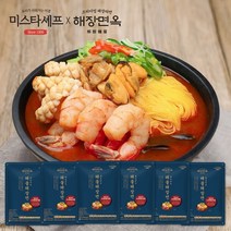 미스타셰프 해장면옥 해물해장면 415g 6팩 / 해장라멘 해장면 해장라면, 1세트