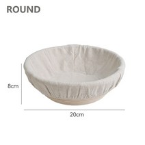 도우컨디셔너 Walfos 빵 교정 바게트 반죽 발효 천연 등나무 위커 통기성 천 커버, 3.Round XL