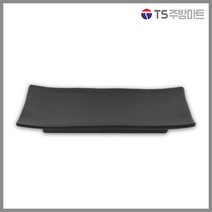 [돌산멜라민] 체크(흑) - 사각접시 (업소용그릇 멜라민그릇 예쁜그릇 식당접시 멜라민볼 멜라민찬기 검정색그릇), (DS-7809), 1개