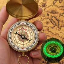 등산 나침반 풍수 동서남북 휴대용 군용 가정용 미니 구리 탐색 방수 등산 캠핑 하이킹, 빛나는 나침반, 1개