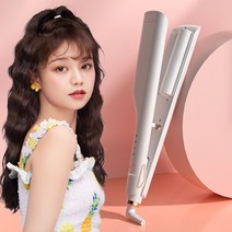 Routop 물결 고데기 볼륨 고데기 물결 웨이브 세라믹 코팅 음이온 케어 온도조절 라면머리 25mm, 화이트