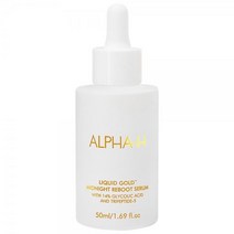 AlphaH Liquid Gold Midnight Reboot Serum with 14% 글리콜산 트리펩타이드5, 1.69온스/50mL