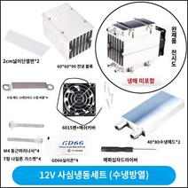 킹마이크로/ 반도체 냉편 SSD SSR 방열판 고출력 DIY 쿨러 소공조 12v 전자냉동기 냉각 설비 수 냉방, 단품