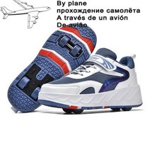 바퀴달린신발 바퀴신발 롤러슈즈 휠리스 운동화 변형 롤러 스케이트 신발 파쿠르 스니커즈 4 개의 바퀴 러닝화 유니섹스 어린이