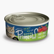 프리미요 고양이 습식 캔 85g, 24개, 참치 + 게살