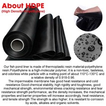 연못방수포 방수 라이너 필름 물고기 라이너 정원 수영장 강화 헤비 듀티 보증 조경, 5x4.5m