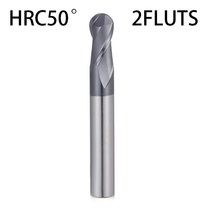 KaKarot-볼 노즈 엔드 밀링 커터 텅스텐 카바이드 커터 CNC 라우터 비트 도구 HRC50 55 65 2 플루트 볼 밀 R1 R2, HRC50 2F, R2XD4X50