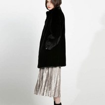 여우짓을하다 플리츠 벨벳 롱 주름 스커트