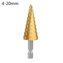 3-12mm 4-12mm 4-20mm hss 스트레이트 그루브 스텝 드릴 비트 금속 고속 스틸 나무 구멍 커터 콘 드릴 목공 도구 486, 4-20