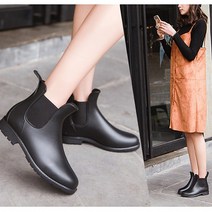 드레시백 알렉시아 빅사이즈 블랙 밴딩 데일리 간절기 워커 2.5cm