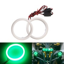 자동차 라이트습기제거제 자동차 라이트천사 눈 헤일로 링 COB Led 자동차 오토바이 스쿠터 헤드 라이트 장, 02 70MM, 04 green