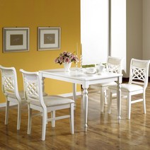 유럽풍 수입가구 고급엔틱 레이첼 4인용 식탁세트, 단품