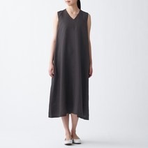 무인양품 MUJI 여성 프렌치 리넨 슬리브리스 원피스 BCL07A1S
