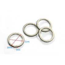 스즈키 AG100 용 바이크 오토바이 배기 파이프 개스킷 2 스트로크 스쿠터 씰 39mm x 31mm 5mm 4 개