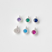 [DP3-061] 실버 펜던트 미니 큐빅 참 은 팔찌 목걸이만들기 DIY 재료 silver 925