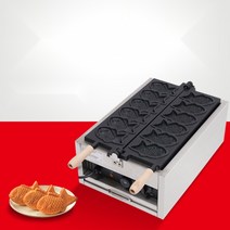 붕어빵 기계 12구 물고기 만들기 창업 팬 붕어 세트 6구 미니 전기 전기 노점 장사 시장, 6홀 가스 베어메탈