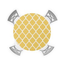 IDOWMAT 139.7-152.4cm(55-60인치) 테이블용 신축성 있는 매트리스 커버 - 방수 닦아 낼 수 변색 방지 야외 테이블 파티 피크닉용 원형 식탁보 추상적인 기하학적, 55