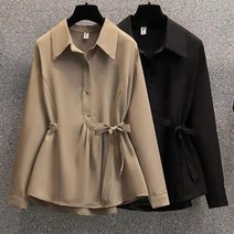 DR 블라우스자켓 루즈핏 빅사이즈 허리벨트 자켓 GK125800