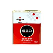 오공 630_3 공업용 산업용 합성 고무 가죽 중점도 본드 접착제 3kg, 단품