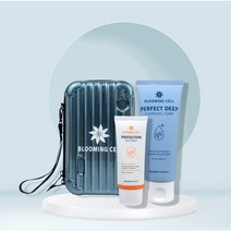 블루밍셀 얼굴자외선차단제 톤업썬크림 골프 선크림 세트 (선크림+클렌징폼+파우치)