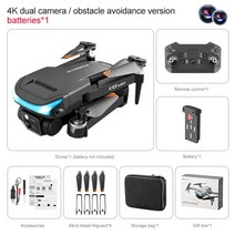 낚시용 레이싱 촬영용 K101 Max-신제품 드론 WiFi FPV 4K HD 듀얼 카메라 장애물 회피 기능 전문 접이식, 01 B 4K 1B Box Bag