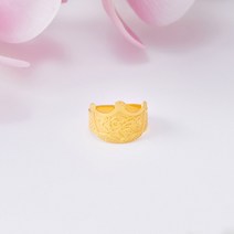 바울레토 24k 순금 1.875g 프레스 왕관 천사 돌반지 아기반지