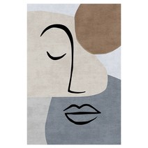 산뜻한 북유럽 아트 러그 독특한디자인 봄 홈스타일링 먼지안나는 부드러운 카페트 거실 침실 식탁 아이방 원룸 사계절 특대형 숙박업 집들이 감성 선물 북유럽인테리어 선택18