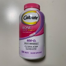 칼트레이트 본 헬스 600 플러스 D3 미네날 320정 태블릿 칼슘 보충제 Caltrate Bone Health Advanced, 1병, 320TAB