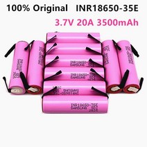 18650고방전 18650 고방전 3500mAh 20 방전 INR18650 35E INR18650-35E 리튬 이온 3.7 배터리 충전식 + DIY nicke, 6pcs, 6.10pcs