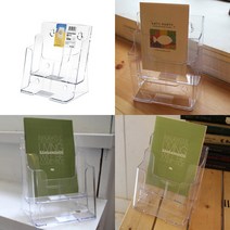 벽걸이 투명 아크릴 포켓 케이스 카탈로그꽂이A5 2단 카드꽂이 아크릴꽂이