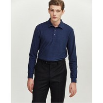 DAKS MAN [20FW 닥스 남성]네이비 로고자수 긴팔카라티셔츠_WMTS0D501N2