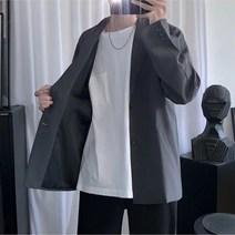 심플한 브리티시 스타일 수트 재킷 남성 봄 가을 한국 스타일 트렌드 탑