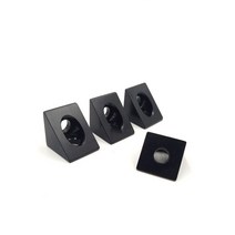 5pcs 블랙 앵글 코너 커넥터 90도 앵글 브래킷 3d 프린터 액세서리 알루미늄 프로파일 은 색 삼각형 사각 브래킷