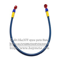 ATV바이크 오토바이부품 900mm 1M 1100mm 1200mm 다채로운 알루미늄 커넥터 바이크 오토바이 유압 브레이크 클러치 오일 호스 라인 파이프 ATV 더트 피트 자전거, [05] Silver 1M1