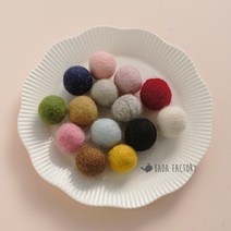 바다팩토리 양모볼 양모펠트 양모폼폼 3cm, 14.블랙