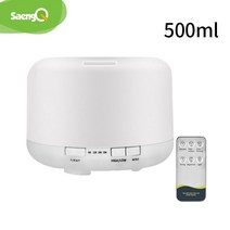초음파 가습기 미스트 메이커 saengq 전기 아로마 디퓨저 300ml 500ml 쿨, 흰색 500ml, 협력사, 유럽 ​​연합