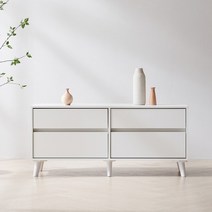 보루네오 마르체 이든 1200 4단서랍 TV다이 높은 거실장 BKC741C, 메이플