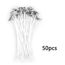 향초만들기2.6-20cm 50 개/100 개 캔들 심지 무연 왁스 순수 코튼 코어 DIY 양초 만들기 사전 파티 용품, 03 50pcs-12cm
