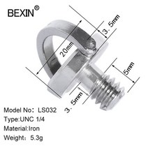 BEXIN 퀵 릴리스 플레이트 어댑터 나사 삼각대 용 1/4 인치 D-링 카메라 마운트 나사 모노 포드 볼 헤드 ds, 07 LS032  1PC