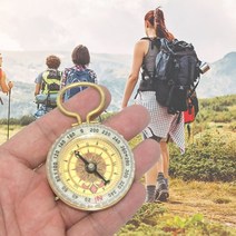 나침반 방수 생존 나침반 레트로 하이킹 캠프 발광 기능, 한개옵션0