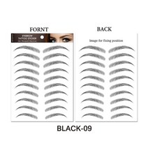O.TW O.O 눈썹 스티커 4D 헤어 메이크업 방수 지속적인 영양 문신, 한개옵션1, 23 BLACK 09