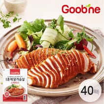 굽네 스파이시 훈제닭가슴살, 100g, 40팩