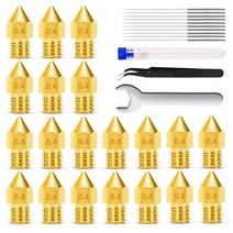 Retemporel Makerbot Ender 3 및 CR-10 시리즈 3D 프린터용 클리닝 바늘이 있는 프린터 노즐 청소 키트 MK8 황동, 금