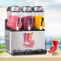 슬러시기계상업 냉동 Slushy 세 탱크 Juicer 슬러시 과일 메이커 12LX3 눈 녹는 기계, 02 220V_01 미국_01 세 항아리