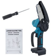 스틸엔진톱 충전식 소형 체인 톱 기계 날 Makita 18V 배터리 사용 핸드헬드 무선 전기톱 4/6 인치 전정 체, 01 4 inch