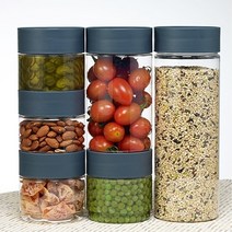 냉장고 정리용 투명 밀폐 밀가루 보관통1L 간식통 냉장고정리 사료 조미료 소분 쌀보관통, 중, 1개