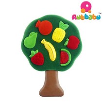 안전인증 천연 고무 장난감 유아 어린이 루바부 3D 과일퍼즐 과일나무, 상품선택