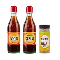 진솔 전통압착방식 참기름 들기름 350ml, 참기름 2병 + 볶음 참깨 100g